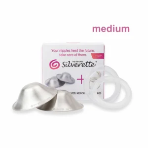 Silverette Original nursing caps with O-Feel silicon rings - medium